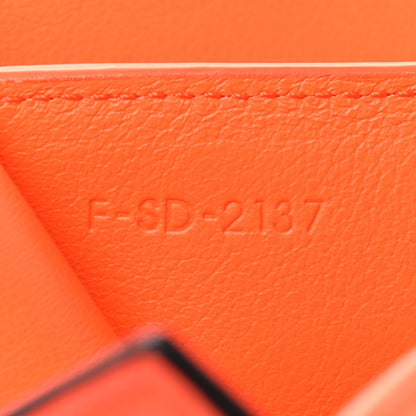 Celine Smooth Lambskin Medium Frame Multifunction Wallet Orange Flamingo 6 of 6