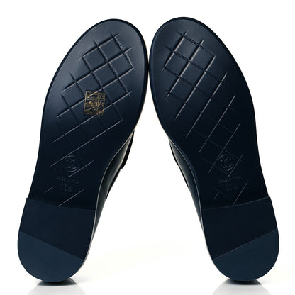 Chanel Lambskin Quilted CC Turnlock Loafers 36.5 Navy 5 of 11