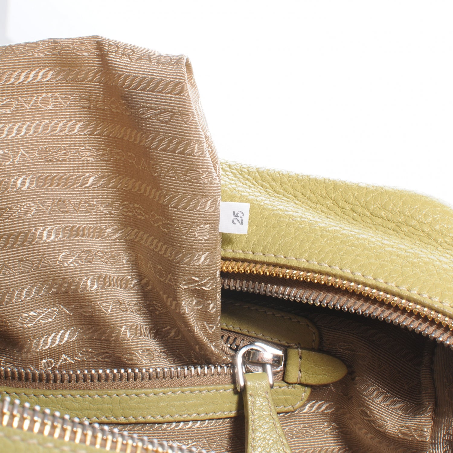 Prada Vitello Daino Satchel Cedro 7 of 7