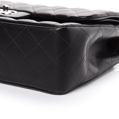 Chanel Lambskin Quilted Jumbo Double Flap Black 9 of 19