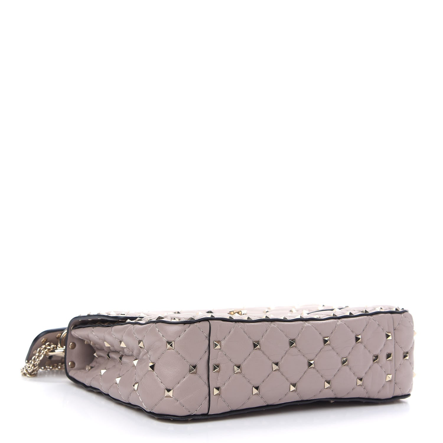 Valentino Garavani Lambskin Medium Rockstud Spike Shoulder Bag Poudre 4 of 8