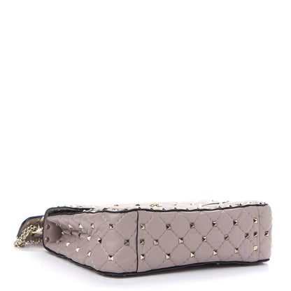 Valentino Garavani Lambskin Medium Rockstud Spike Shoulder Bag Poudre 4 of 8