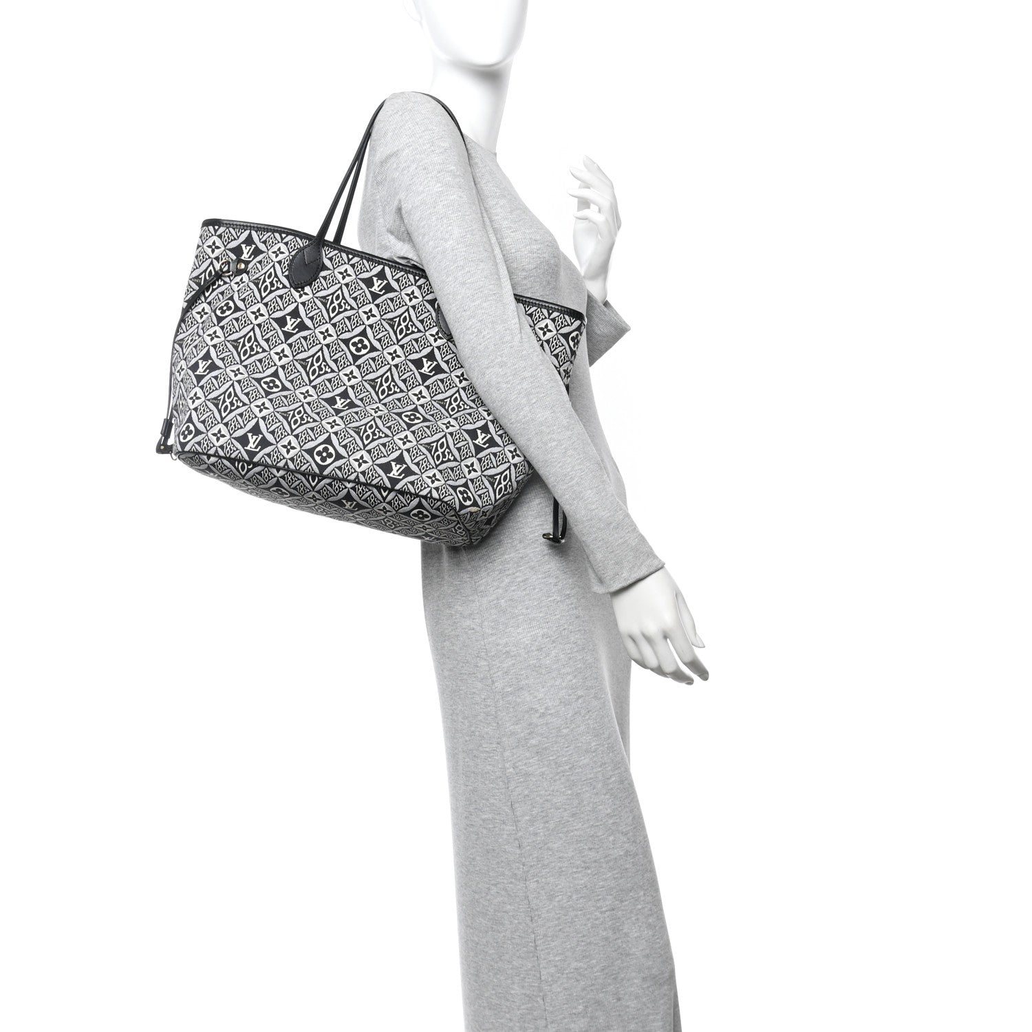 Louis Vuitton Jacquard Since 1854 Neverfull MM Grey 2 of 13