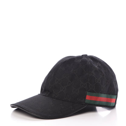 Gucci Monogram Web Baseball Hat XL Black 1 of 8
