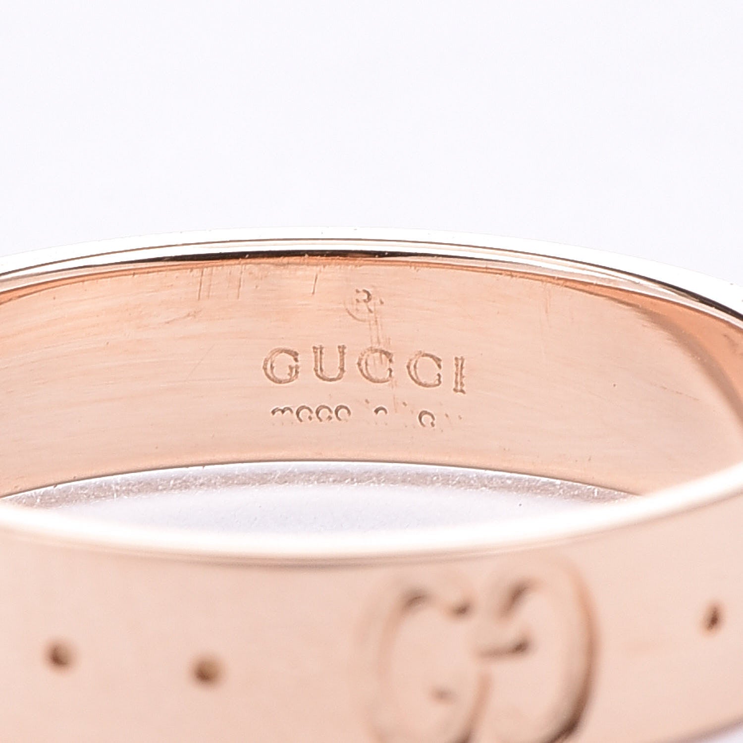 Gucci 18K Rose Gold 4mm Icon Thin Band Ring 49 4.75 4 of 5