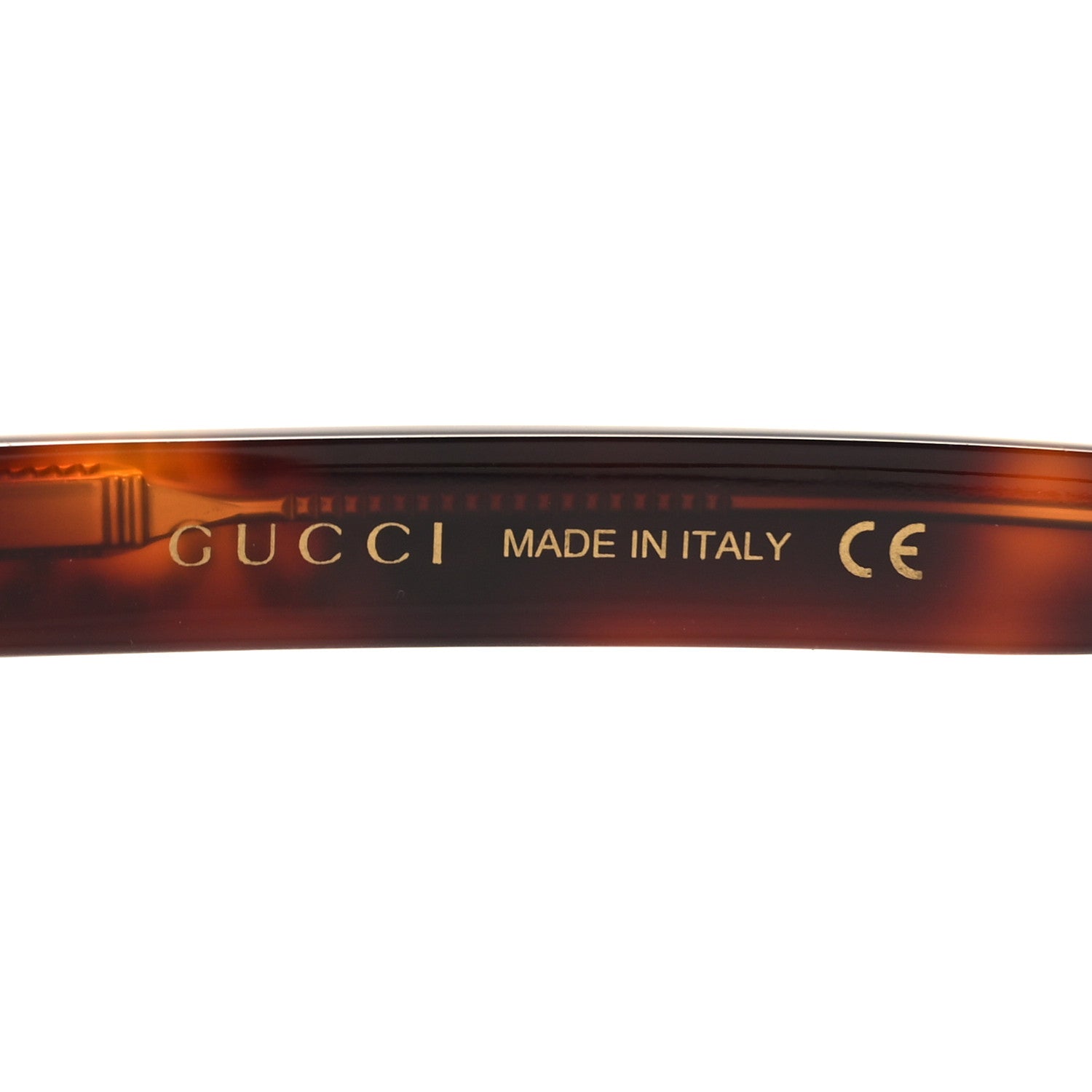 Gucci Acetate Square Frame Crystal Sunglasses GG 0418S Tortoiseshell 5 of 7