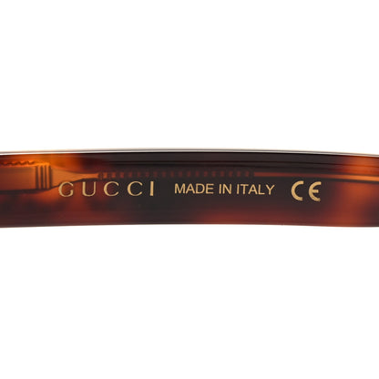 Gucci Acetate Square Frame Crystal Sunglasses GG 0418S Tortoiseshell 5 of 7