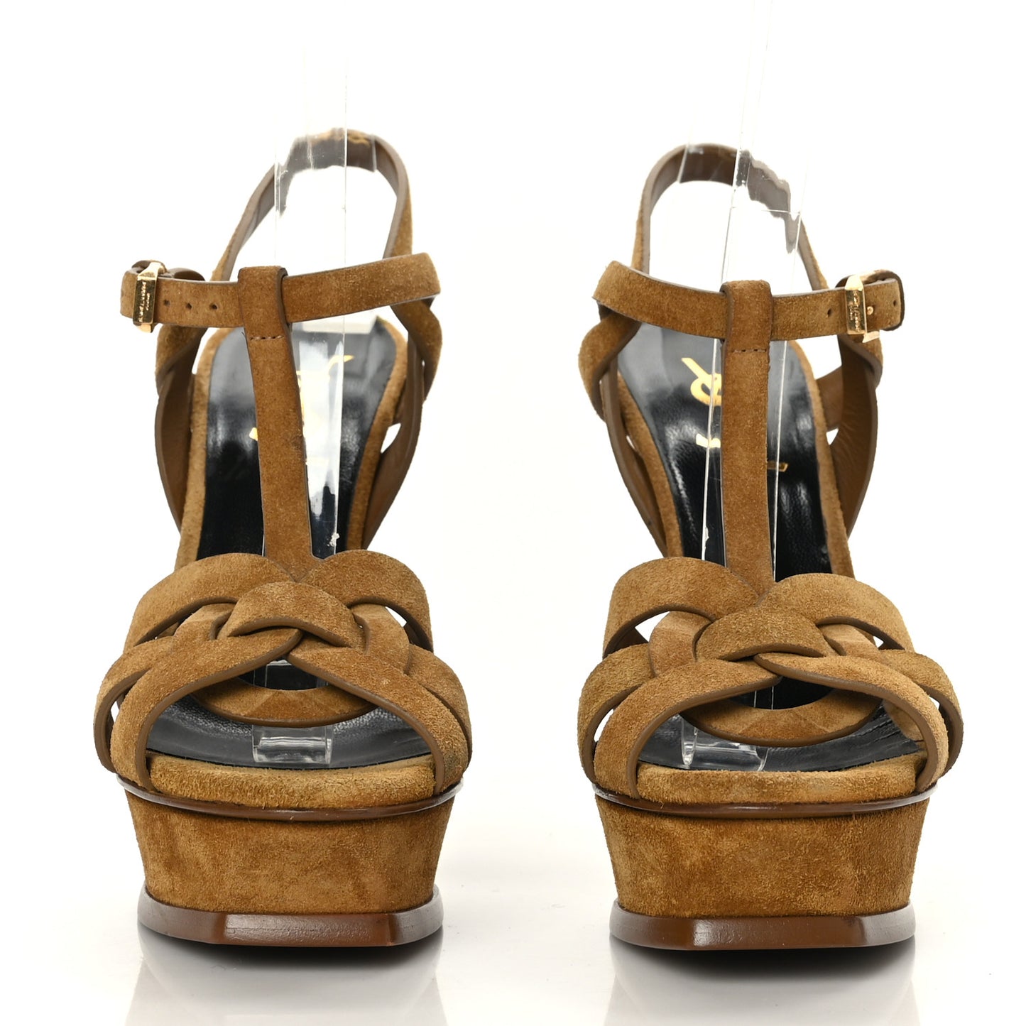 Suede Tribute 105 Platform Sandals 35 Tan