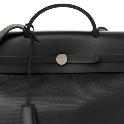 Hermes Toile H Berline Vache Hunter Herbag Zip 39 MM Black Ecru 9 of 15