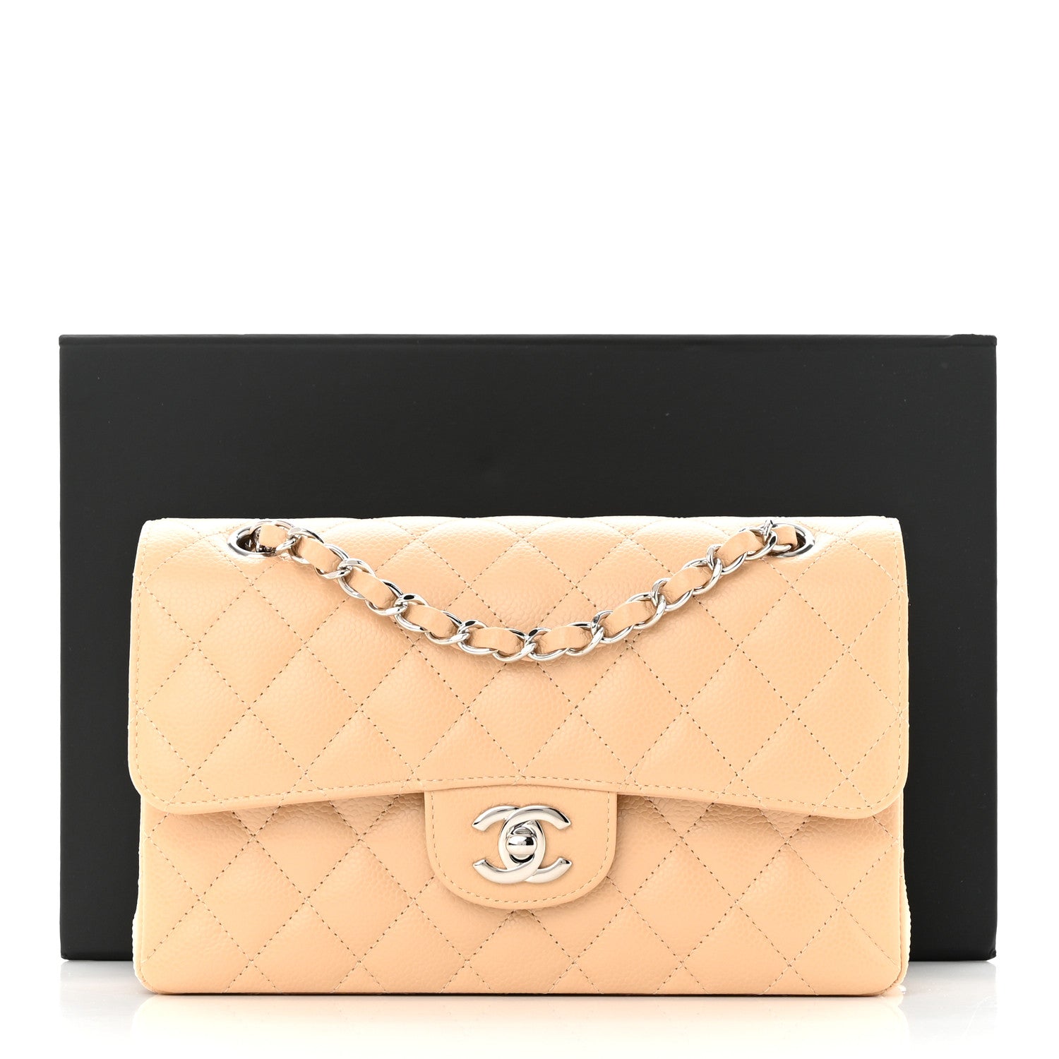 Chanel Caviar Quilted Small Double Flap Beige 11 of 11