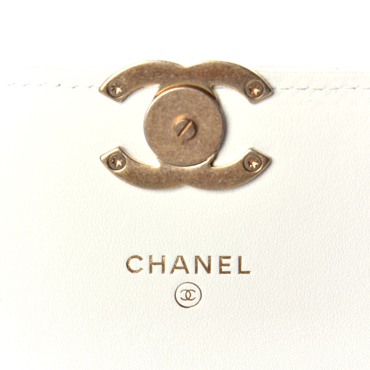 Chanel Calfskin Quilted Perfect Fit Coin Purse With Chain White 6 of 10