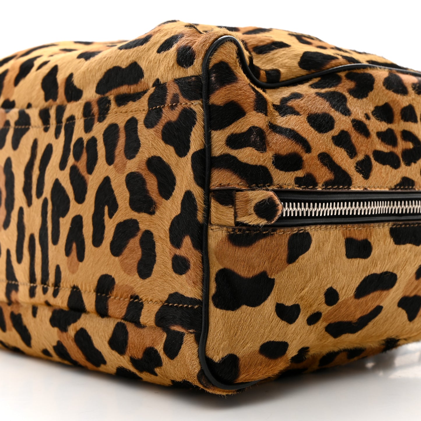 Calf Hair Ostrich Leopard Print Inside Tote