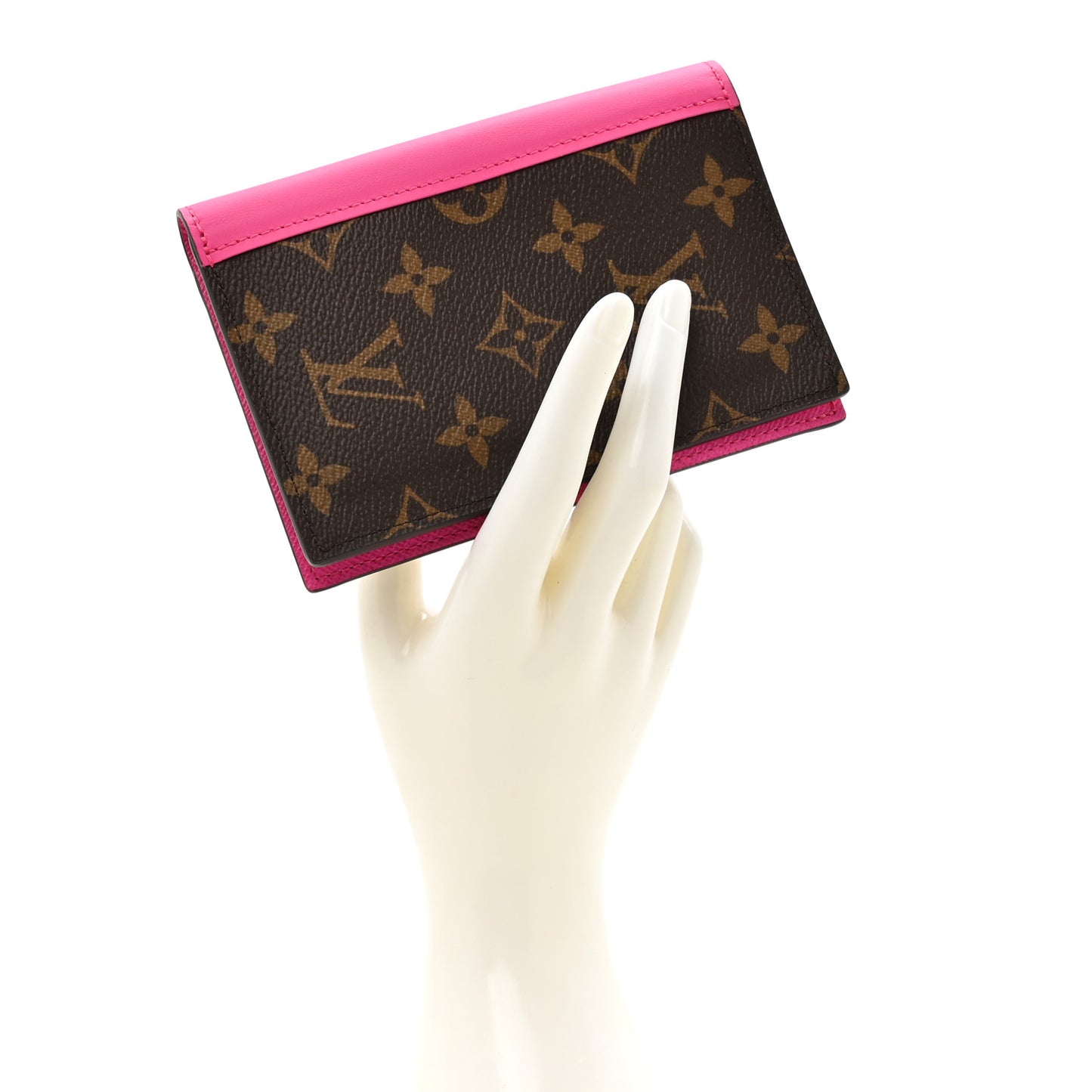 Monogram Macassar Passport Cover Fuchsia