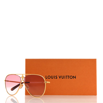 Louis Vuitton Metal LV Star Pilot Sunglasses Z1868U Pink 7 of 7