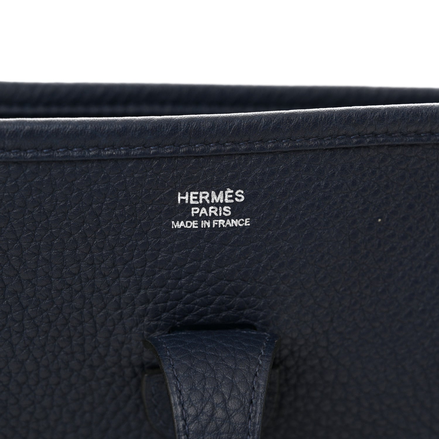 Hermes Taurillon Clemence Evelyne III PM Bleu Saphir 6 of 10