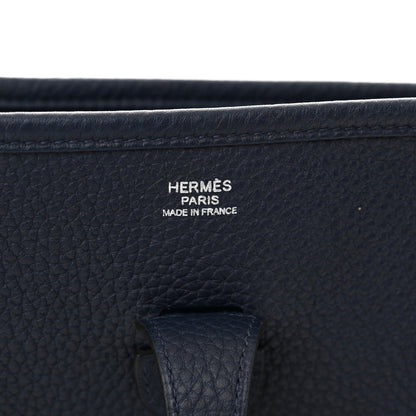 Hermes Taurillon Clemence Evelyne III PM Bleu Saphir 6 of 10