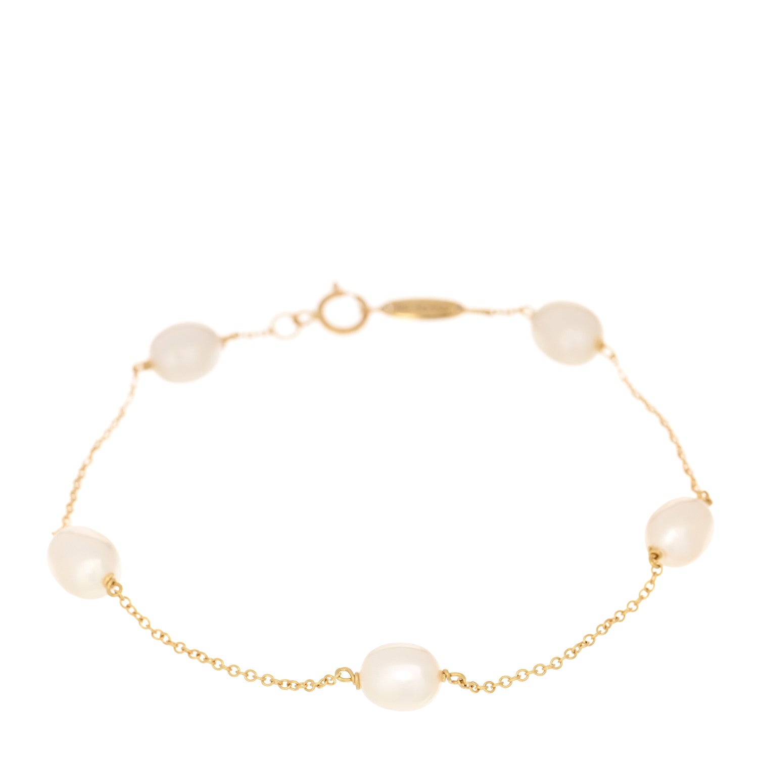 Tiffany 18K Yellow Gold Cultured Pearl 6-6.5mm Elsa Peretti Pearls By The Yard Bracelet 1 of 3