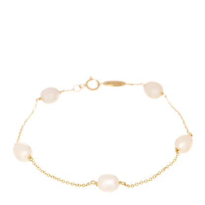 Tiffany 18K Yellow Gold Cultured Pearl 6-6.5mm Elsa Peretti Pearls By The Yard Bracelet 1 of 3