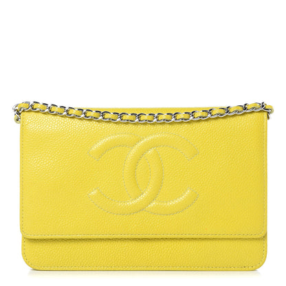 Chanel Caviar Timeless CC Wallet on Chain WOC Yellow 1 of 17