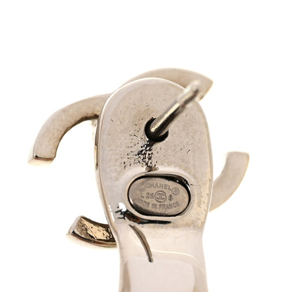 Chanel Metal CC Turnlock Drop Earrings Silver 4 of 5