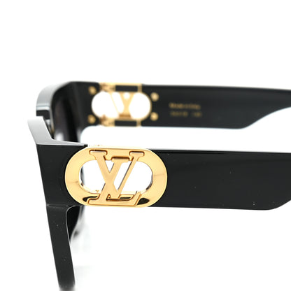 Louis Vuitton Acetate LV Link PM Square Sunglasses Z1566W Black 5 of 9