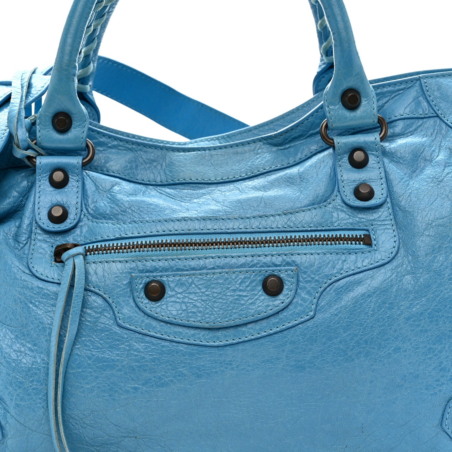 BLEU CLAIRとpairBlanche羽純 Balenciaga Agneau Classic Hardware City Bleu Azur Clair 1873298