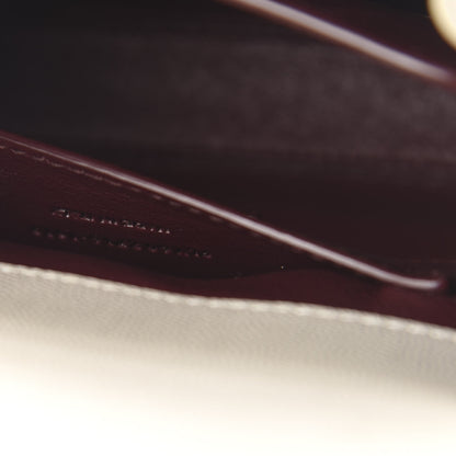 Saint Laurent Grain de Poudre Mini Classic Monogram Cassandra Top Handle Crema Soft Rouge Legion 8 of 12
