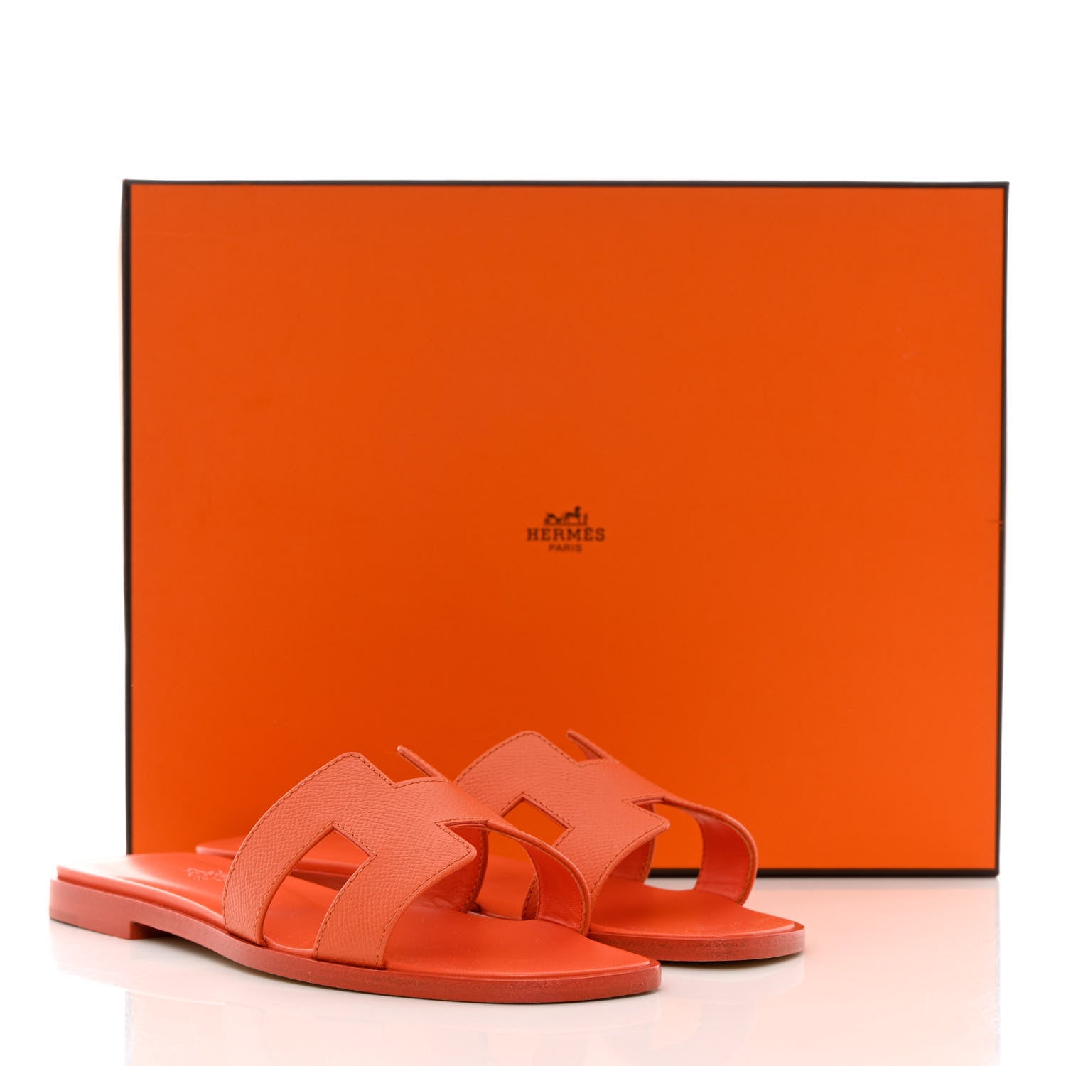 Hermes Epsom Oran Sandals 35 Orange Poppy 9 of 9