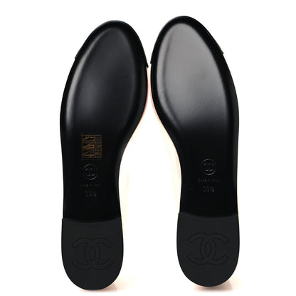 Chanel Mesh Grosgrain CC Ballerina Flats 39.5 Pink Black 6 of 8