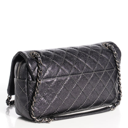 Chanel Iridescent Caviar Medium Chic Flap Dark Grey 3 of 8