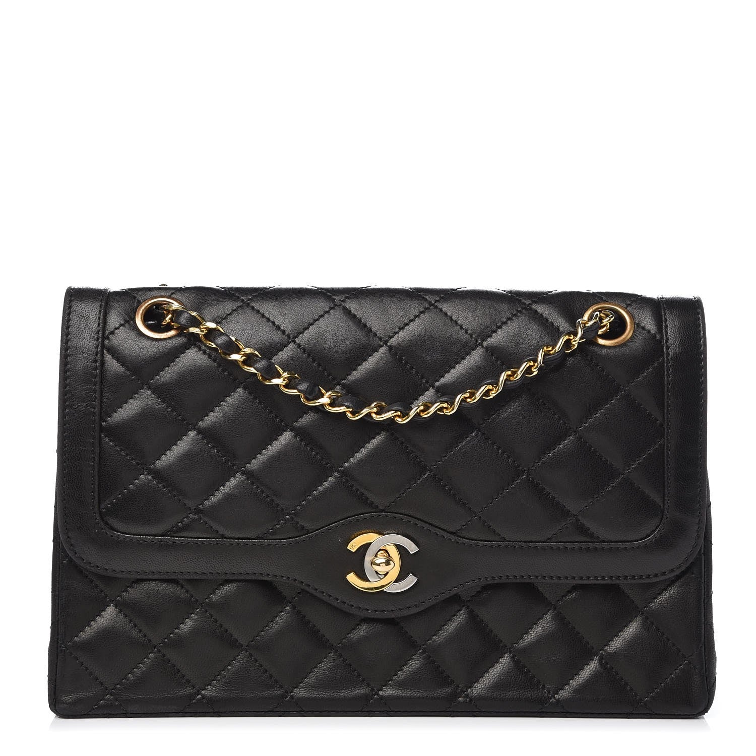Chanel Lambskin Quilted Medium Double Flap Black 1 of 13