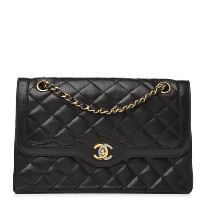 Chanel Lambskin Quilted Medium Double Flap Black 1 of 13