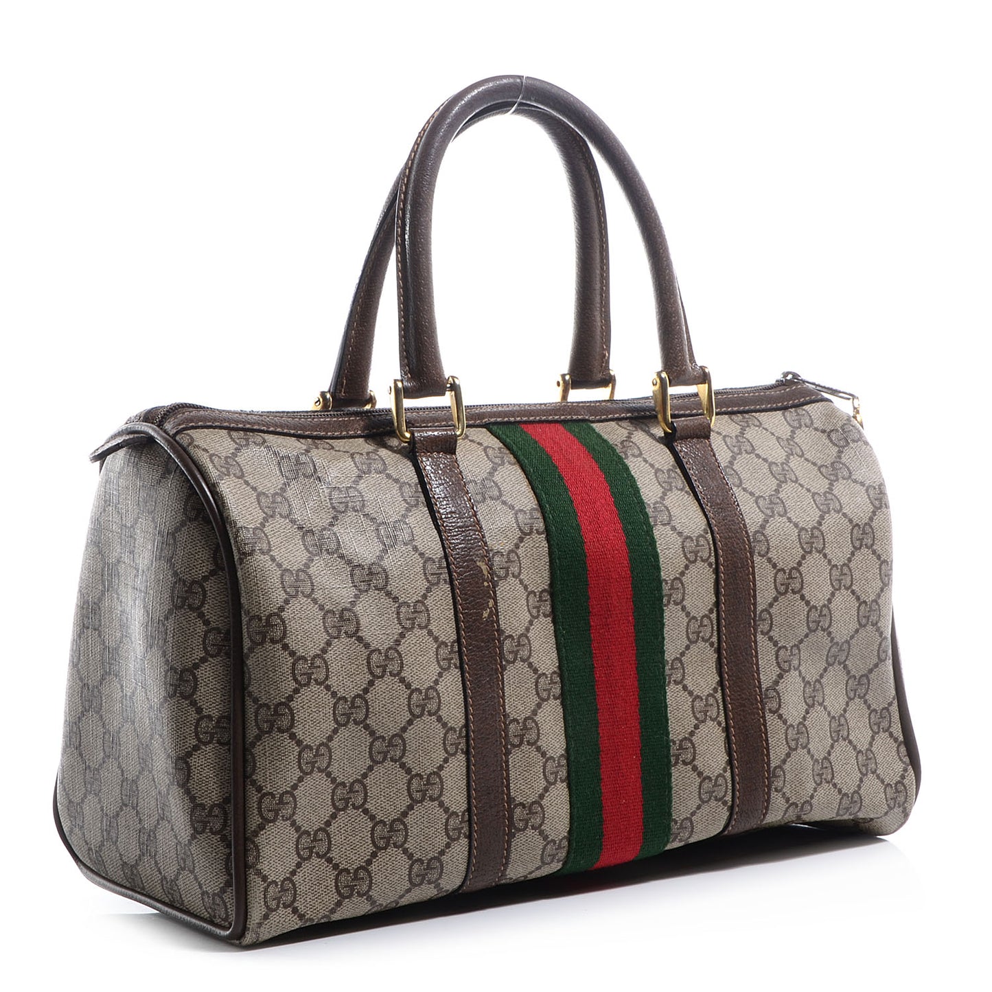 Coated Canvas Monogram Web Medium Boston