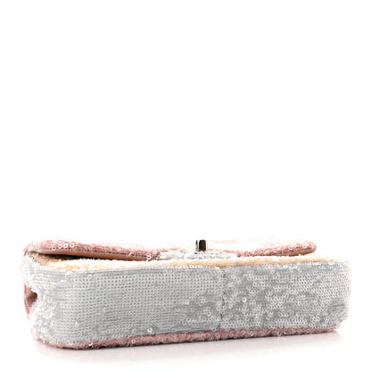 Chanel Sequin Mini Waterfall Flap Pink Blue Yellow 4 of 10