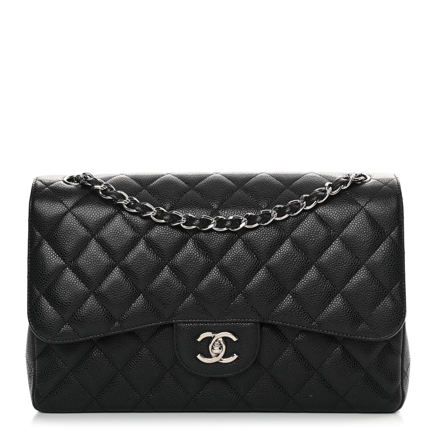 Chanel Caviar Quilted Jumbo Double Flap Black 1 of 14