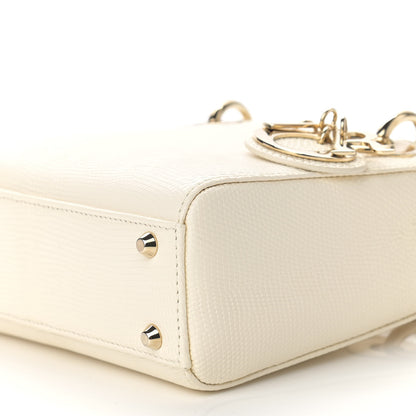 Christian Dior Lizard Mini Lady Dior White 8 of 8