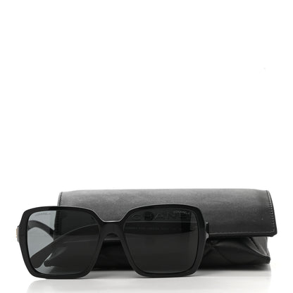 Chanel Acetate Polarized Square Sunglasses 5408 Black 9 of 9
