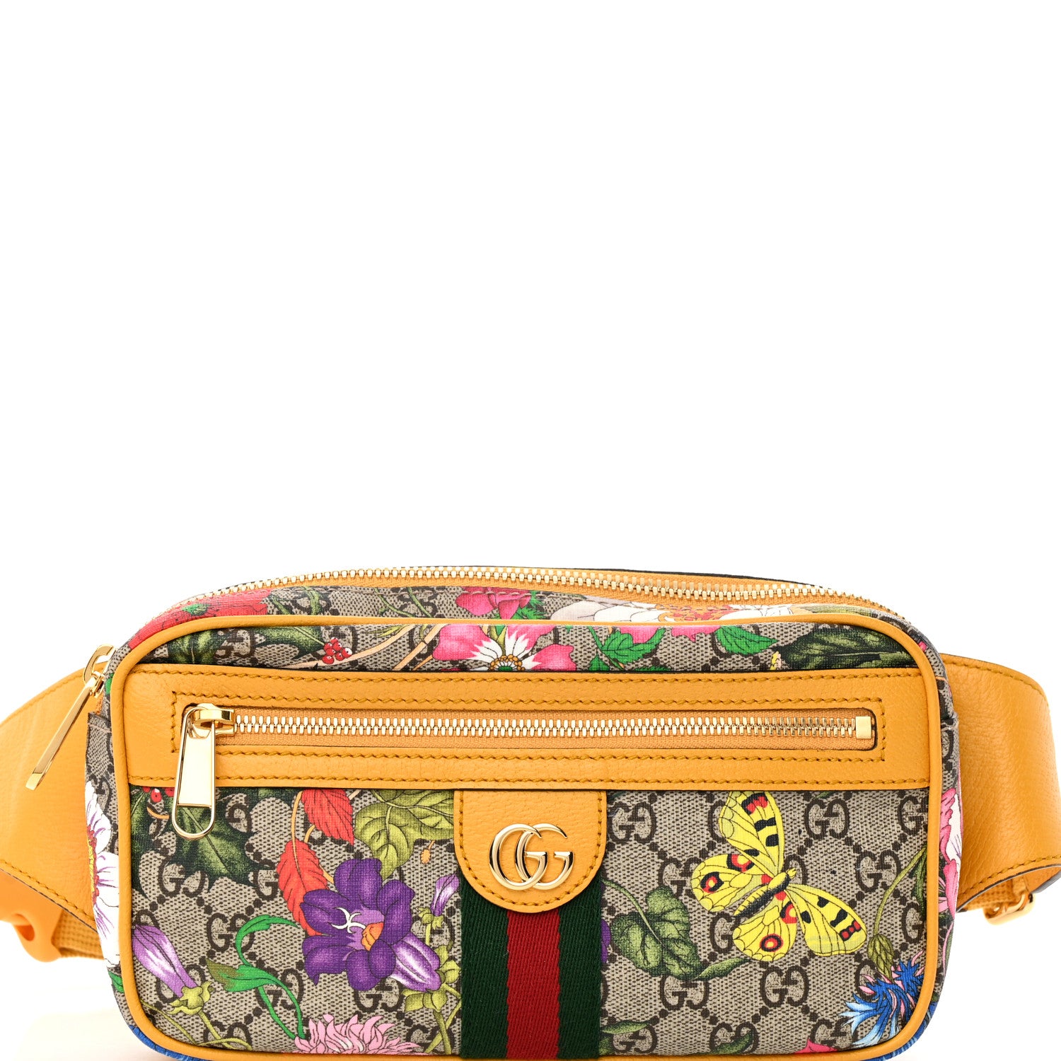 Gucci GG Supreme Monogram Flora Medium Ophidia Belt Bag Beige Multicolor Crop 8 of 10
