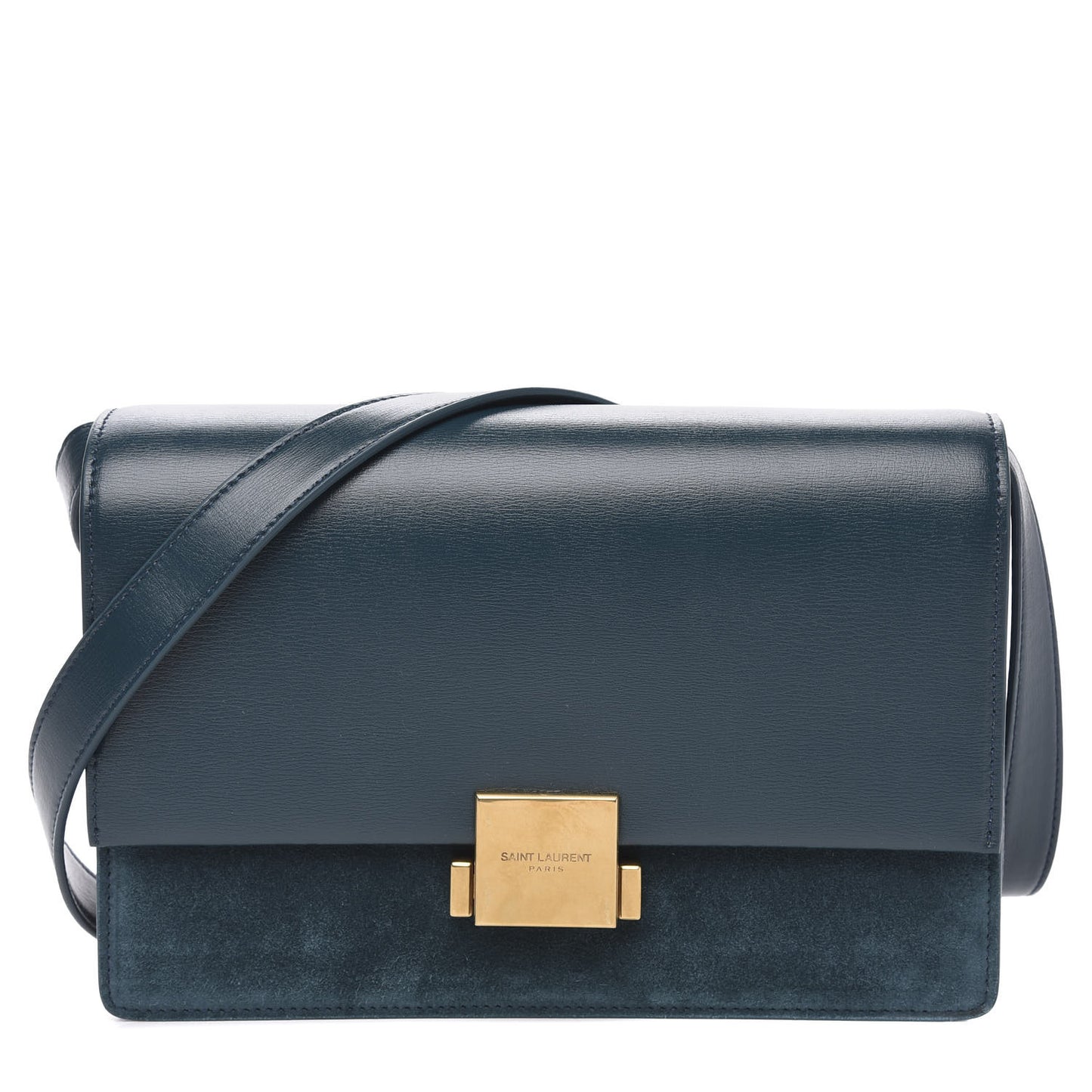 Smooth Calfskin Suede Medium Bellechasse Dark Turquoise