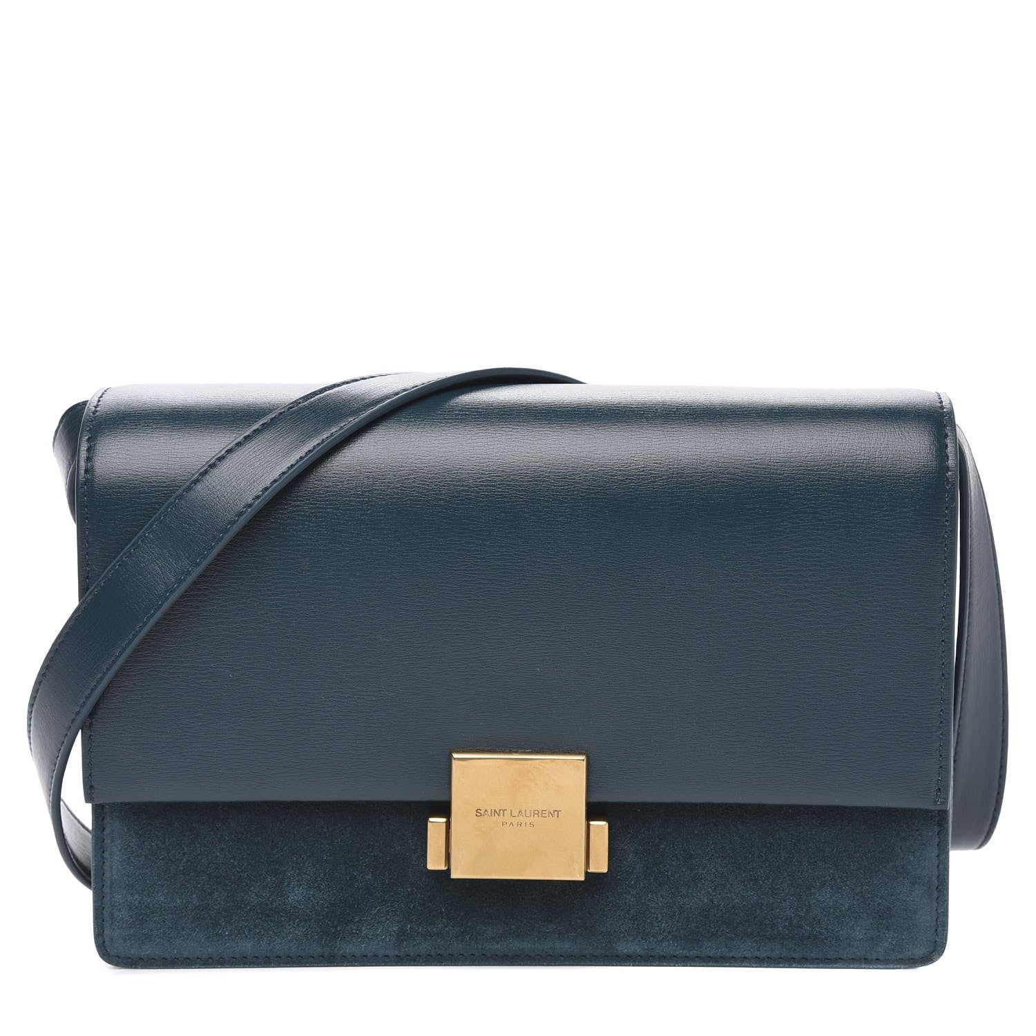 Saint Laurent Smooth Calfskin Suede Medium Bellechasse Dark Turquoise 1 of 9