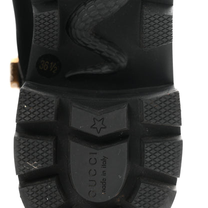 Gucci Calfskin Crystal GG Trip Chelsea Ankle Boots 36.5 Black 7 of 10