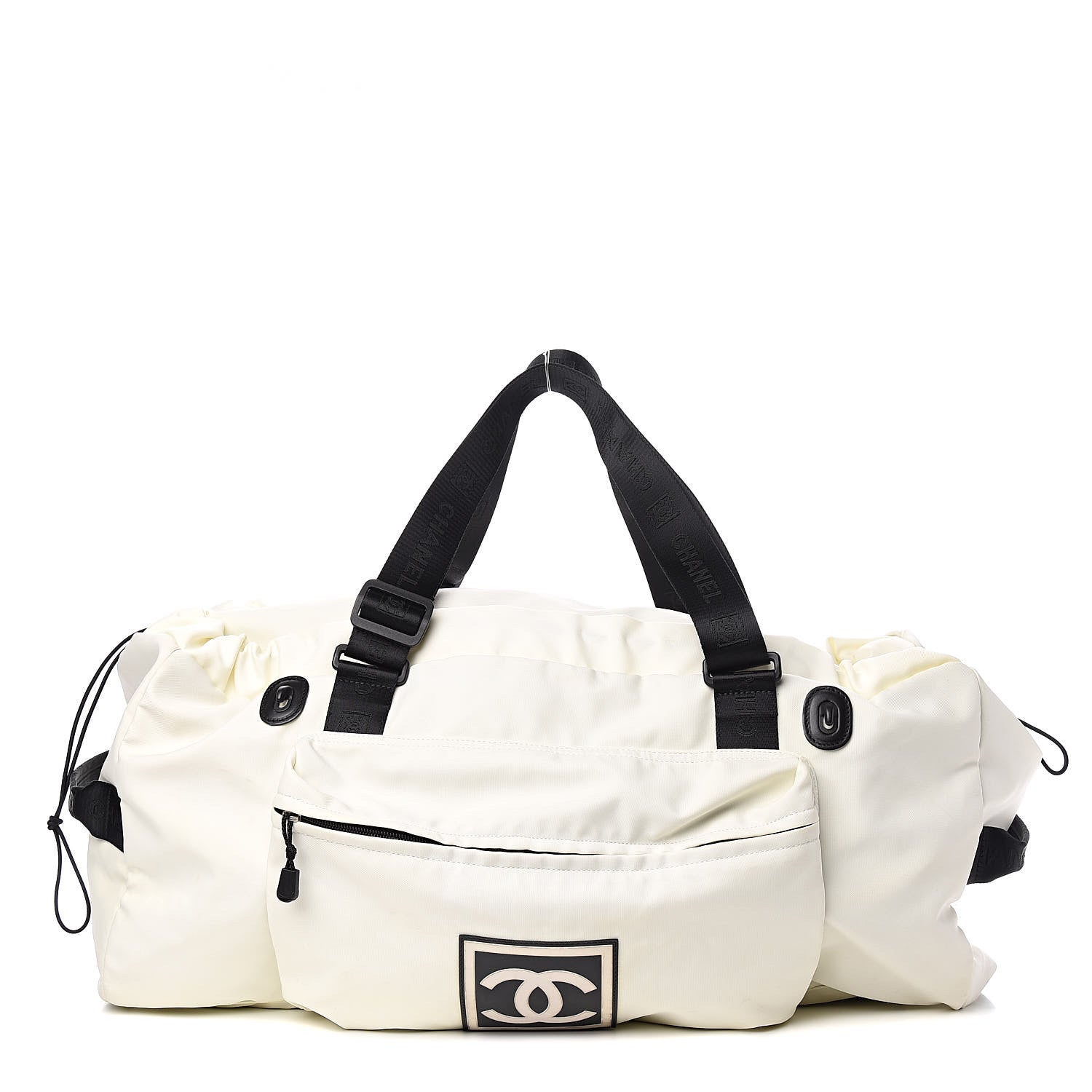 Chanel Nylon Sport Logo Duffel Bag White 1 of 13
