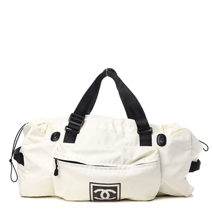 Chanel Nylon Sport Logo Duffel Bag White 1 of 13