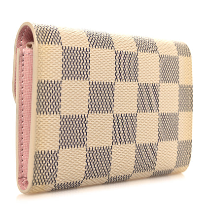 Louis Vuitton Damier Azur Rosalie Coin Purse Rose Ballerine 3 of 7