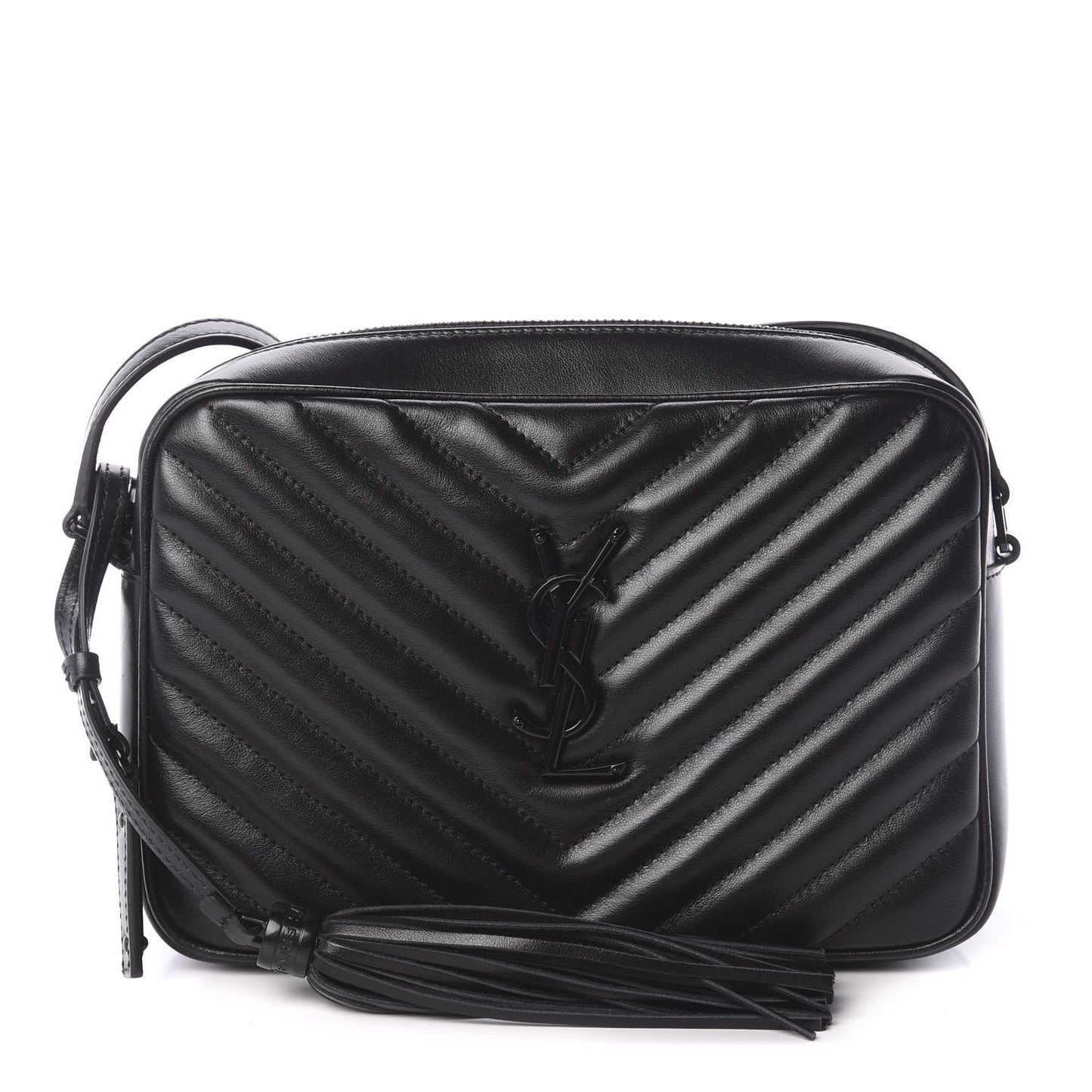 Calfskin Matelasse Monogram Lou Camera Bag Black