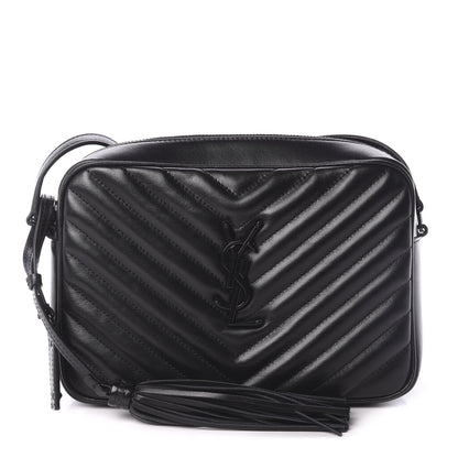 Saint Laurent Calfskin Matelasse Monogram Lou Camera Bag Black 1 of 9
