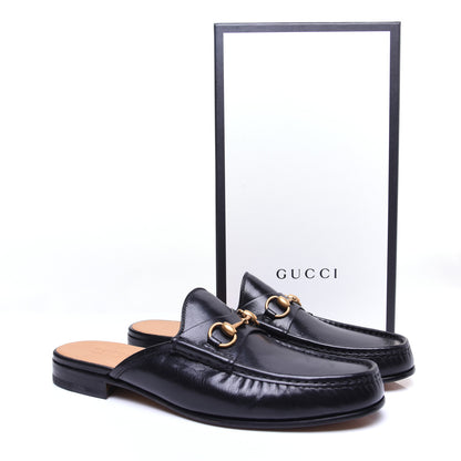 Gucci Goatskin Mens Horsebit Slippers 12 Black 12 of 12