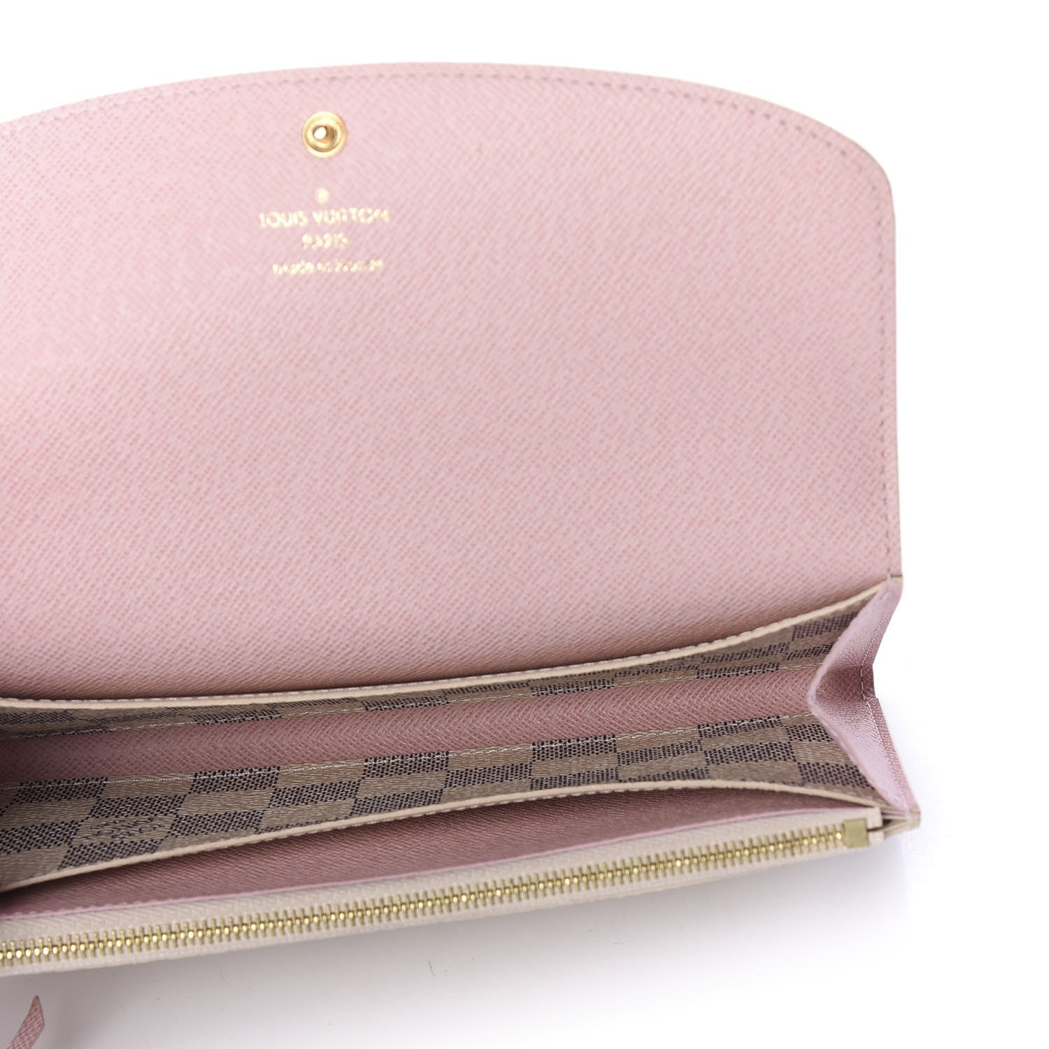 Louis Vuitton Damier Azur Emilie Wallet Rose Ballerine 5 of 8