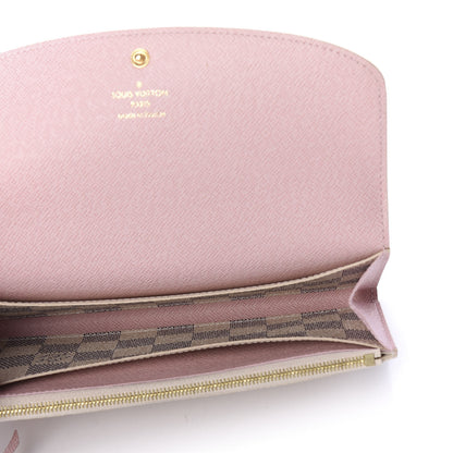 Louis Vuitton Damier Azur Emilie Wallet Rose Ballerine 5 of 8