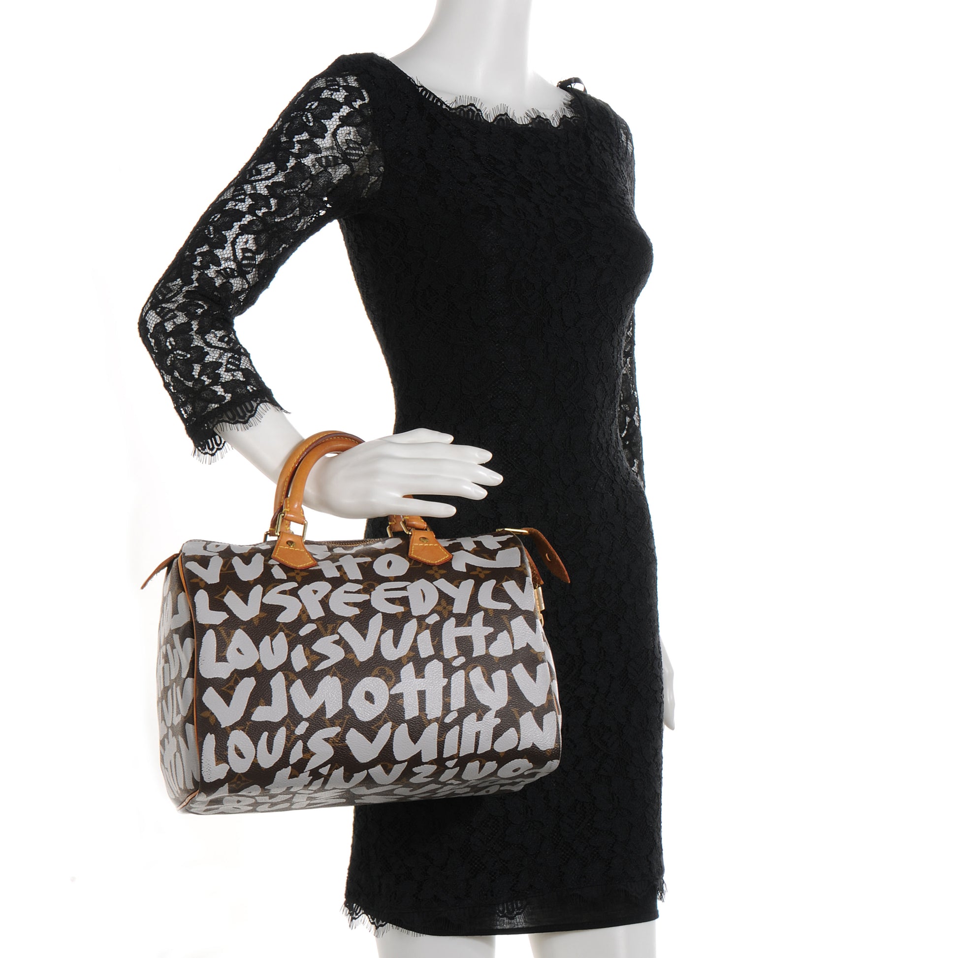 Louis Vuitton Monogram Graffiti Speedy 30 Silver 2 of 7